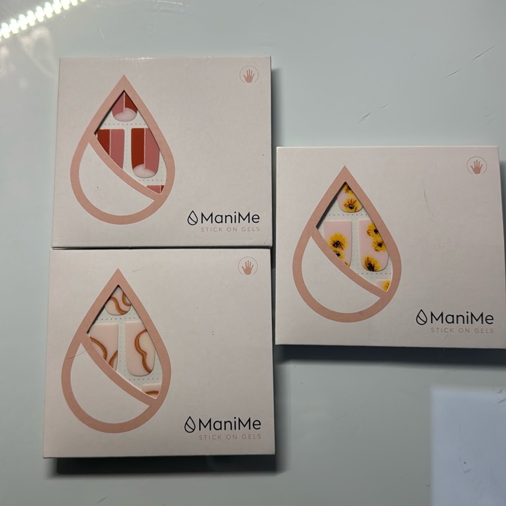 3 ManiMe Stick on Gels Nail Stickers - Floral and Abstract Designs